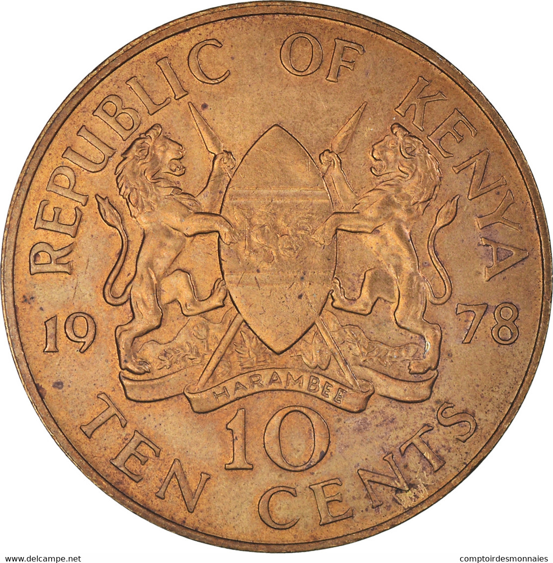 Monnaie, Kenya, 10 Cents, 1978, SUP, Nickel-Cuivre, KM:11 - Kenya