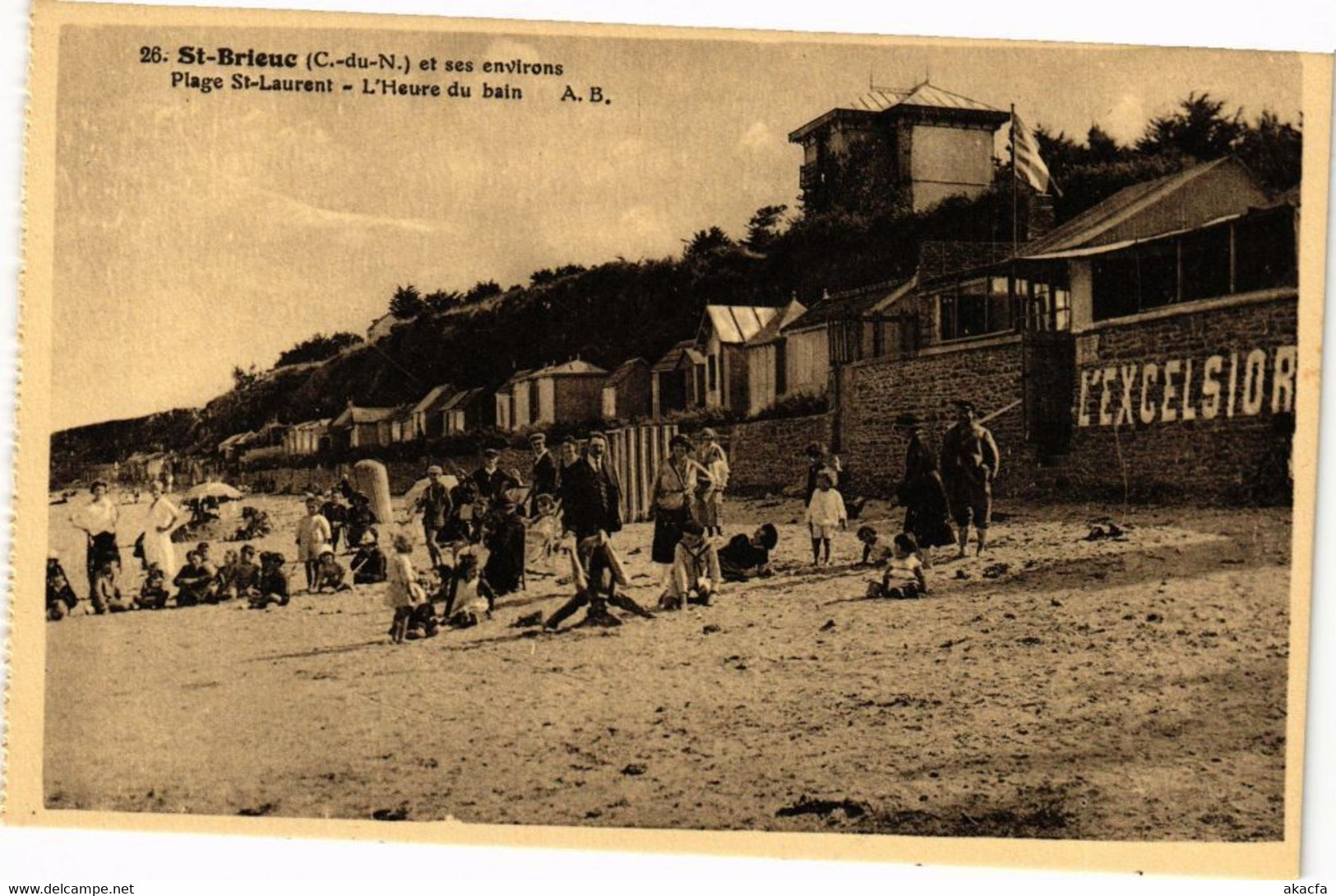 CPA St-BRIEUC-Plage St-Laurent-L'Heure Du Bain (231358) - Plérin / Saint-Laurent-de-la-Mer