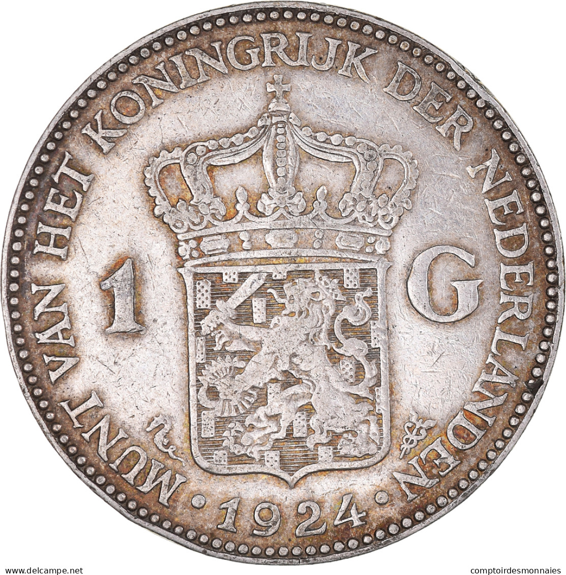 Monnaie, Pays-Bas, Wilhelmina I, Gulden, 1924, TTB, Argent, KM:161.1 - 1 Gulden