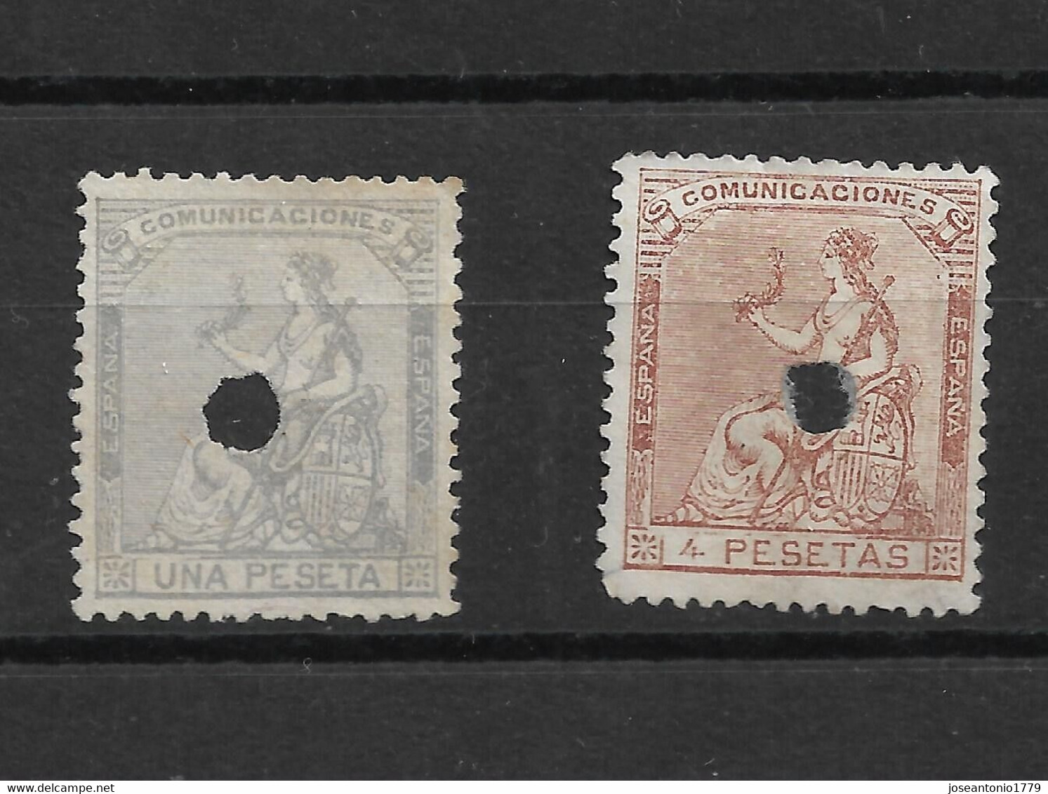 ESPAÑA 1873, EDIFIL 138T Y 139T. MH. - Andere & Zonder Classificatie