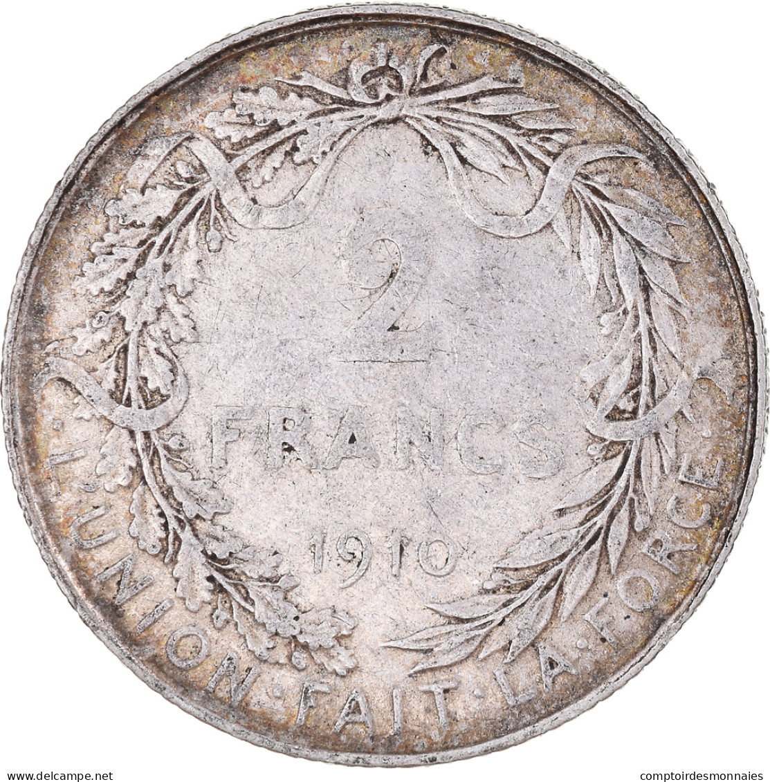 Monnaie, Belgique, 2 Francs, 2 Frank, 1910, TTB, Argent, KM:74 - 2 Franchi