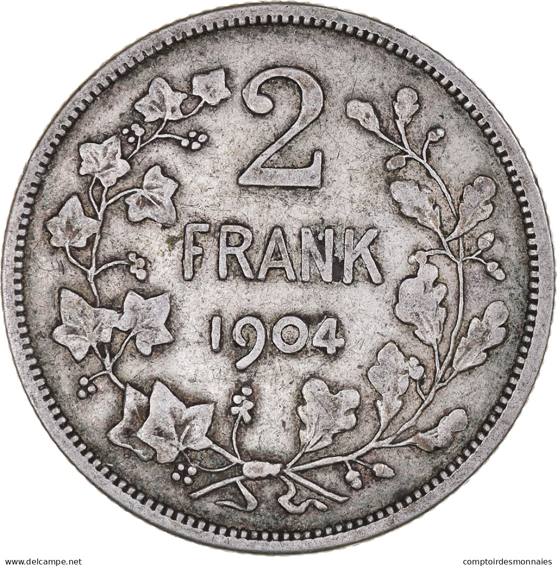 Monnaie, Belgique, 2 Francs, 2 Frank, 1904, TB+, Argent, KM:59 - 2 Francs