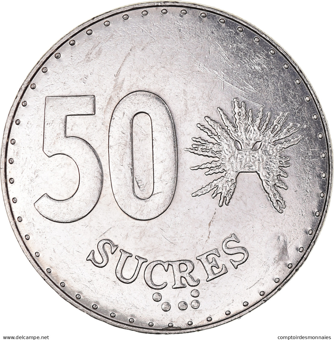 Monnaie, Équateur, 50 Sucres, 1991, SUP, Nickel Clad Steel, KM:93 - Equateur