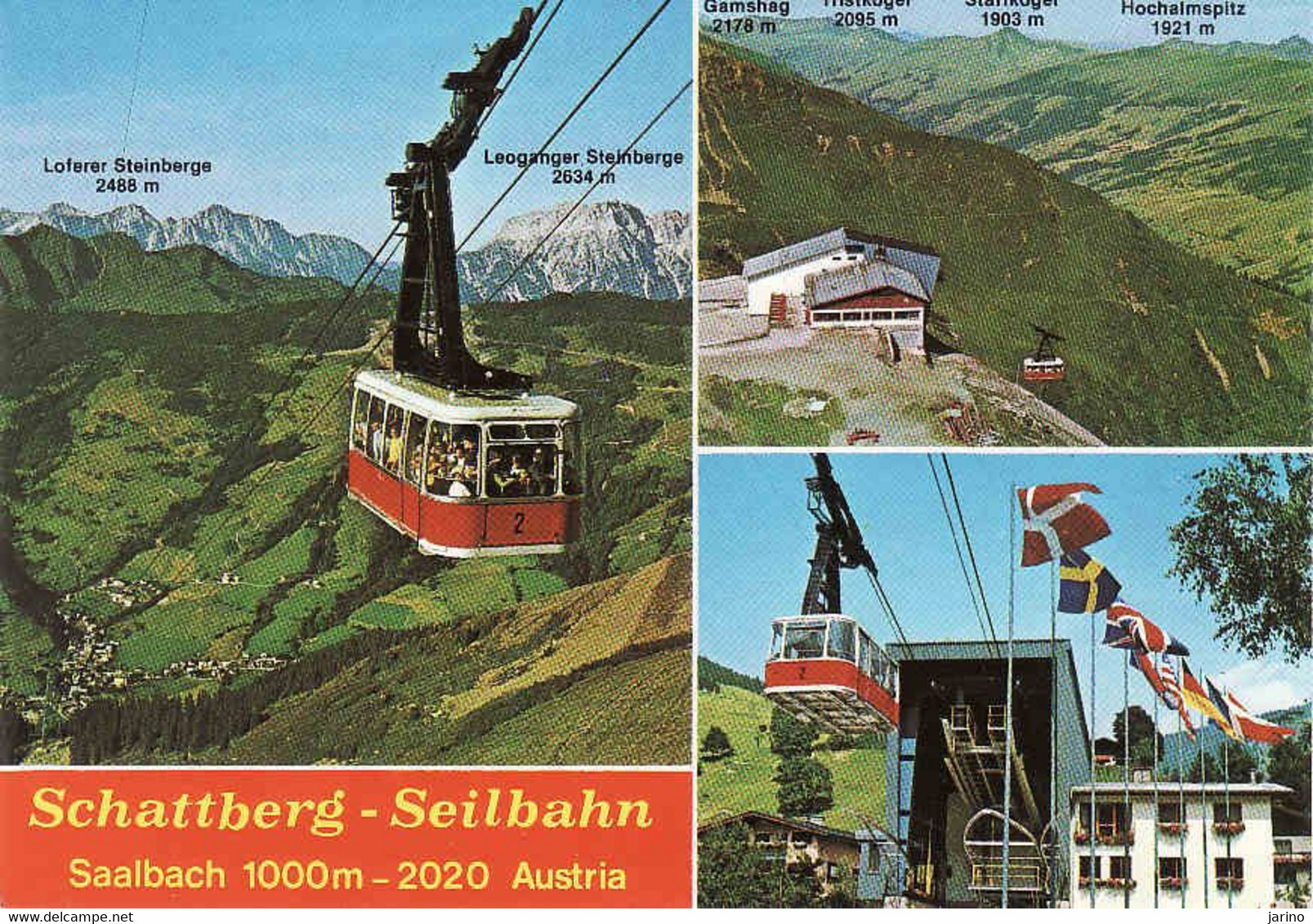 Rakúsko, Salzburg > Saalbach, Schattberg - Seilbahn, Bezirk Zell Am See, Used 1989 - Saalbach