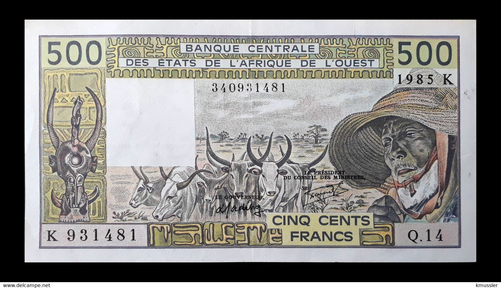 # # # Seltene Banknote Aus Senegal (Westafrika) 500 Francs 1985 # # # - Sénégal