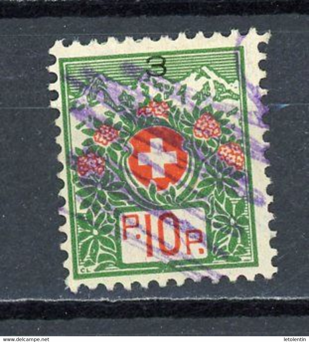 SUISSE - T. DE FRANCHISE N° Yt 5 B Obli. - Portofreiheit