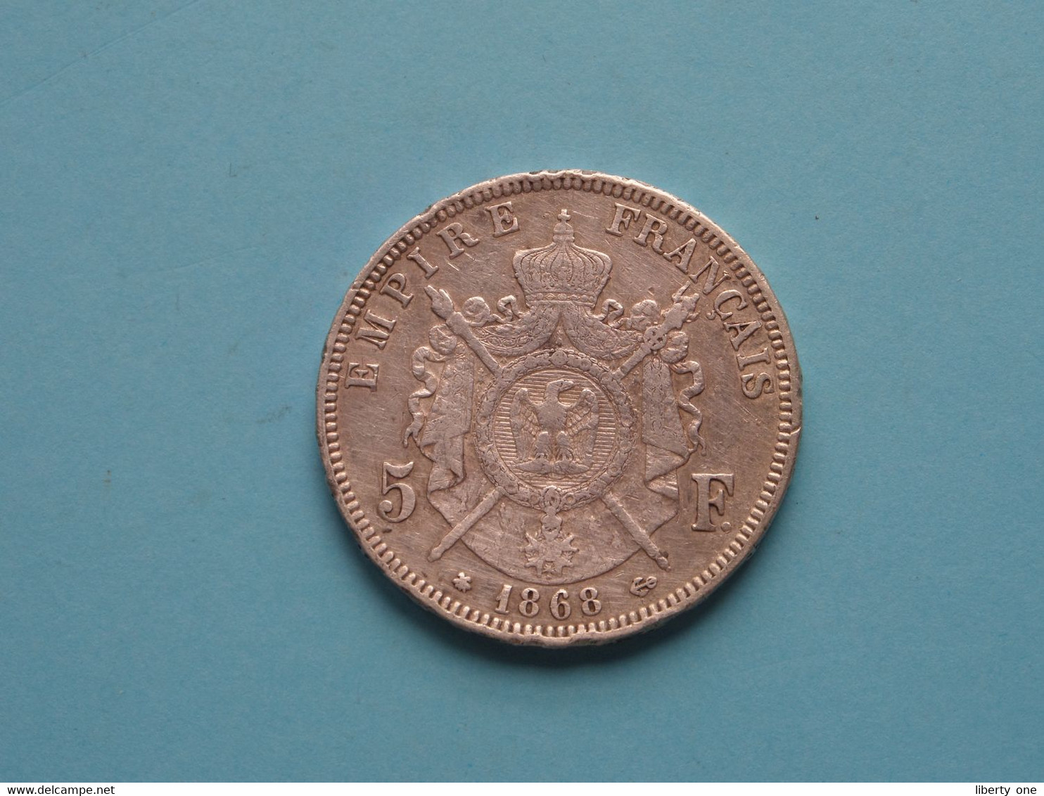1868 A - 5 Francs ( Uncleaned Coin / For Grade, Please See >>> Voir SCANS Svp ) ! - 5 Francs