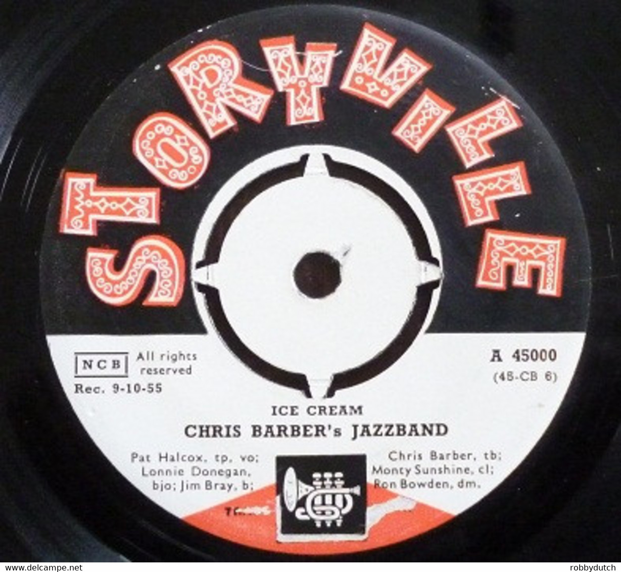 * 7" *  CHRIS BARBER - DOWN BY THE RIVERSIDE (Denmark 1955) - Jazz