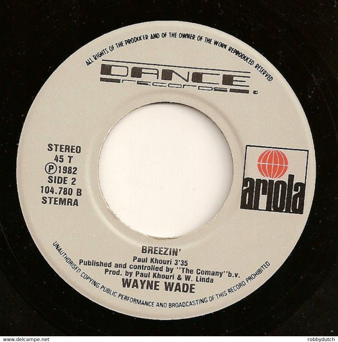 * 7" *  WAYNE WADE - LADY (Holland 1982) - Reggae