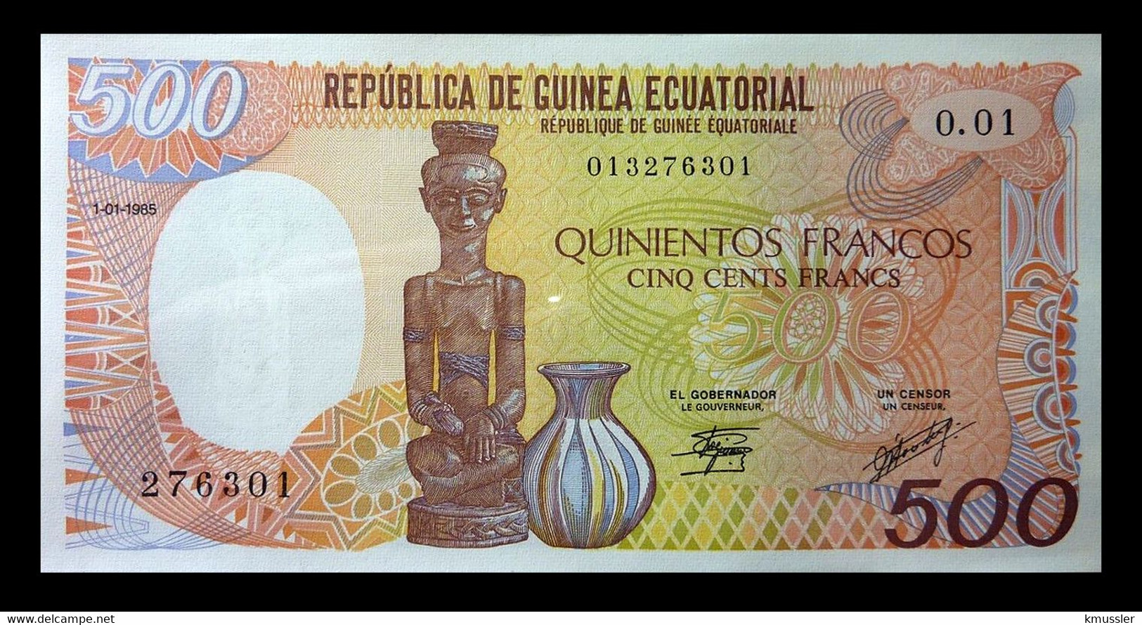 # # # Ältere Banknote Aus Äquatorial Guinea 500 Francs UNC # # # - Guinée Equatoriale