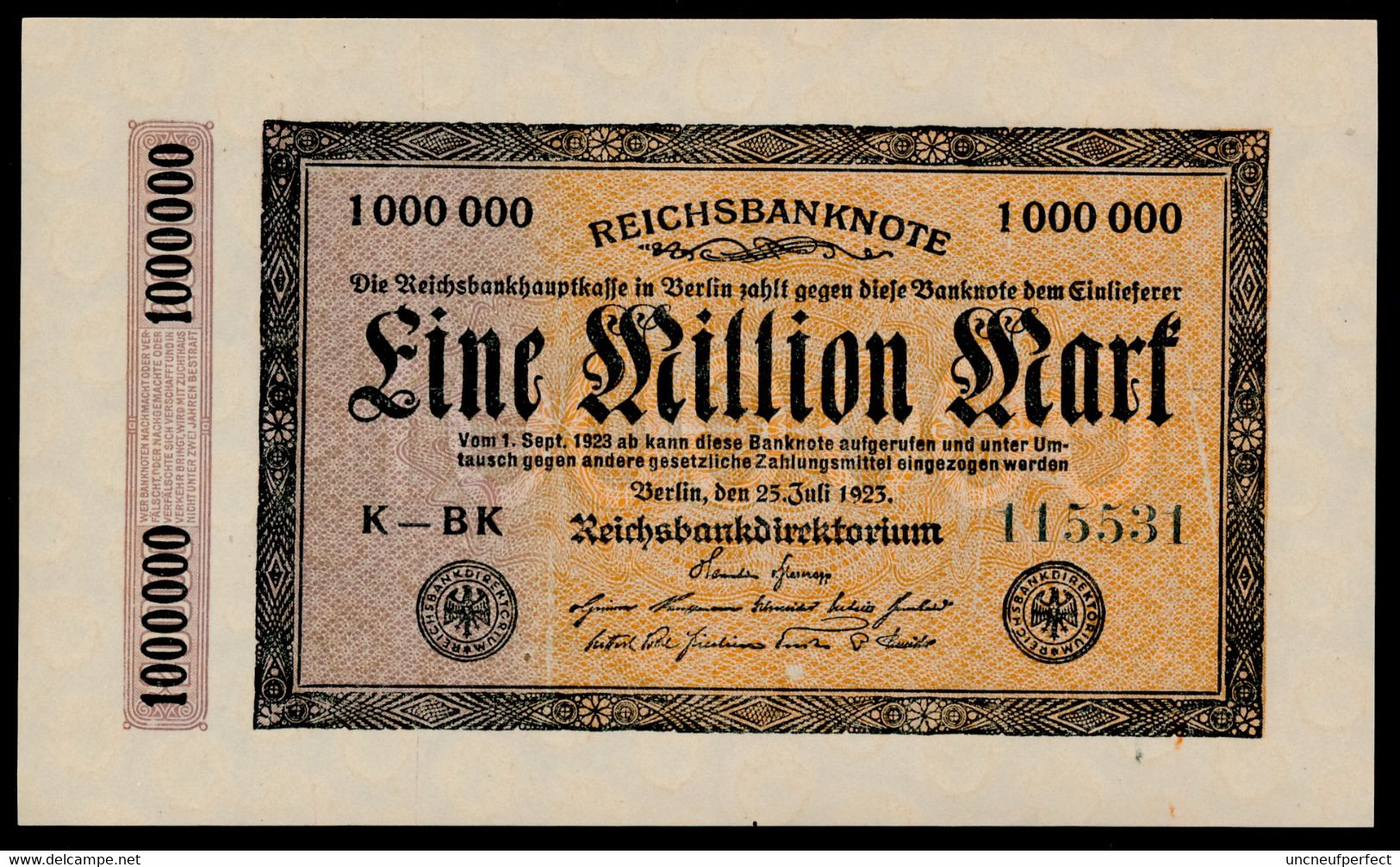 Pick93  Ro93  DEU-105 - 1 Million Mark 1923  UNC NEUF - 1 Miljoen Mark