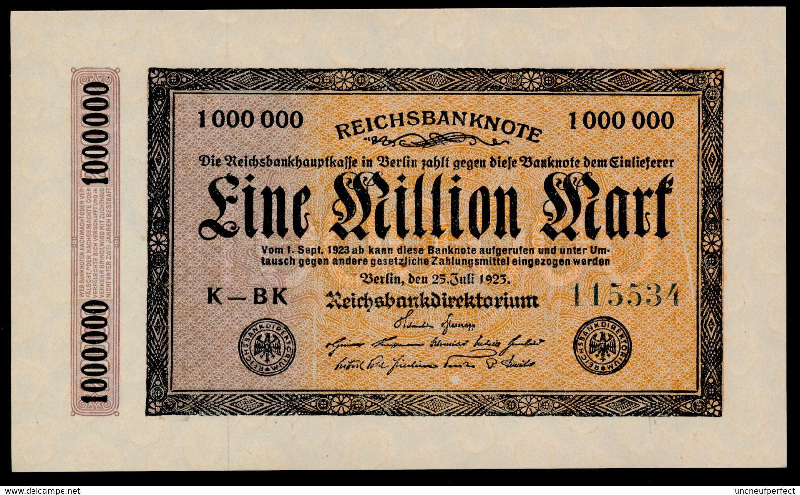 Pick93  Ro93  DEU-105 - 1 Million Mark 1923  UNC NEUF - 1 Miljoen Mark