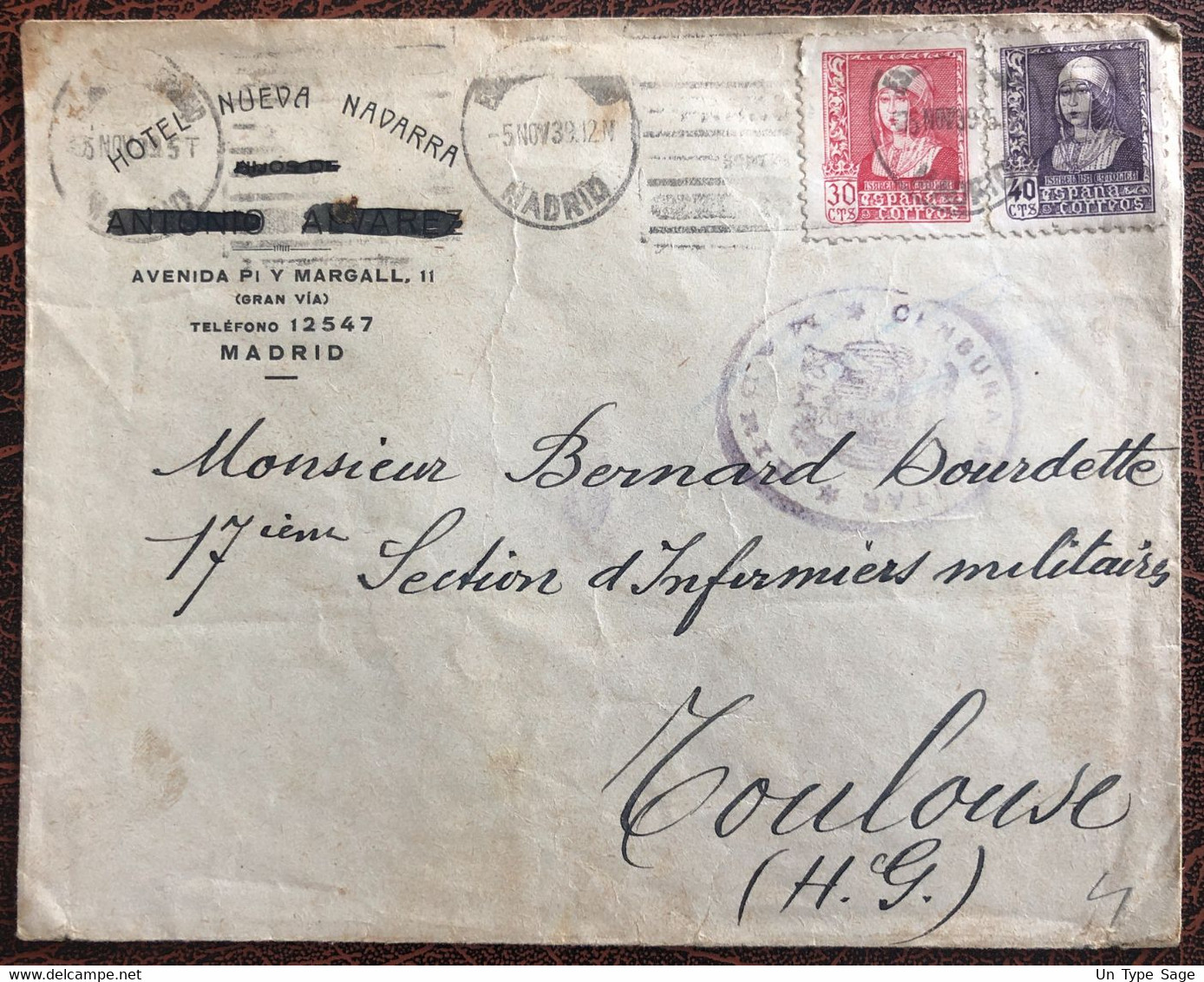 Espagne, Divers Sur Enveloppe Censurée - Madrid 1939 - (B4010) - Covers & Documents
