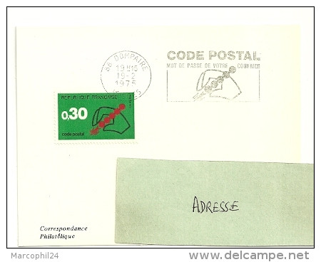 VOSGES - Dépt N° 88 = DOMPAIRE 1975 =  FLAMME à DROITE + N° 1719 =  SECAP Illustrée ' CODE POSTAL / Mot Passe' - Zipcode