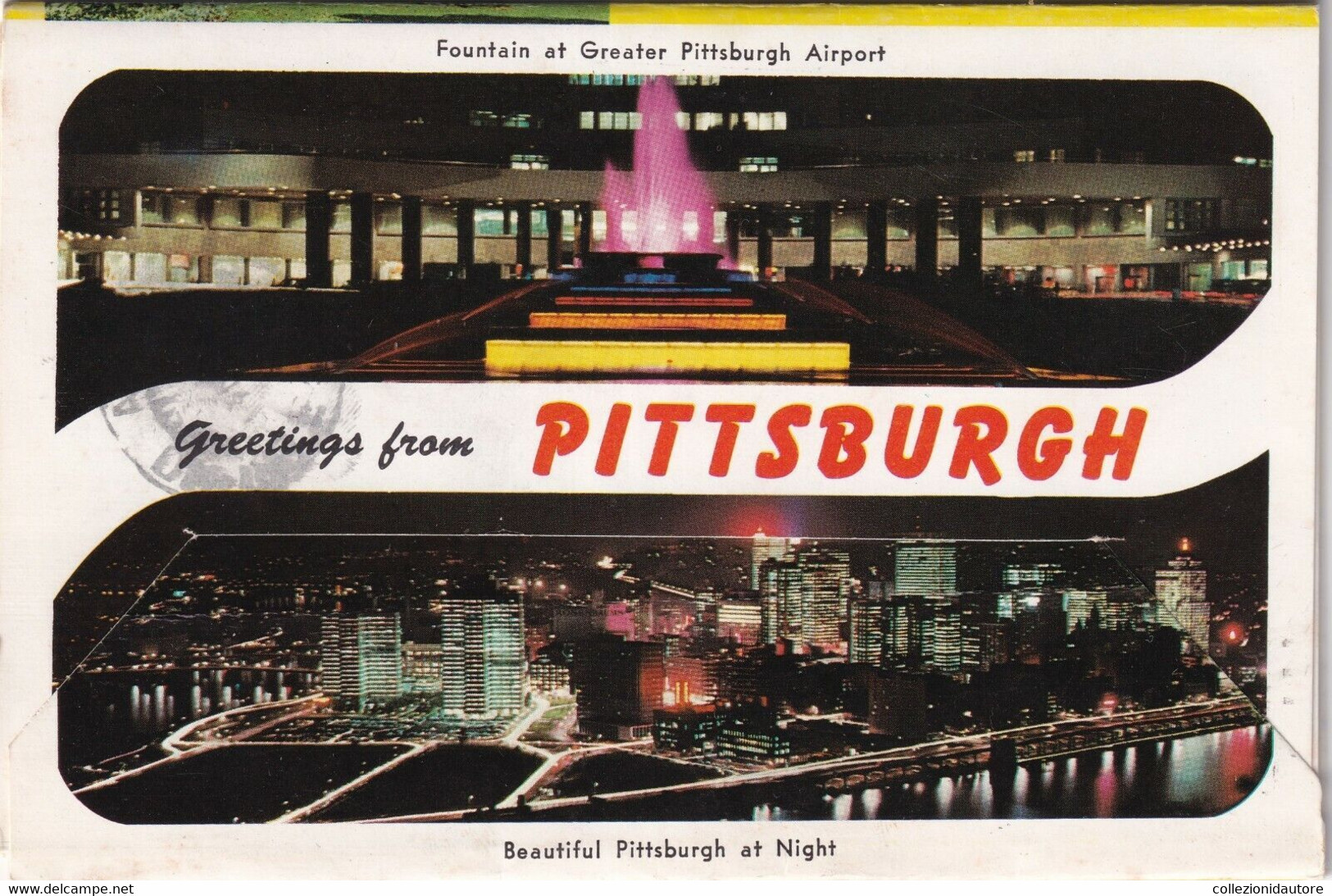 USA - PENNSYLVANIA - GREETINGS FROM PITTSBURGH - CARTOLINA A FISARMONICA SPEDITA NEL 1968