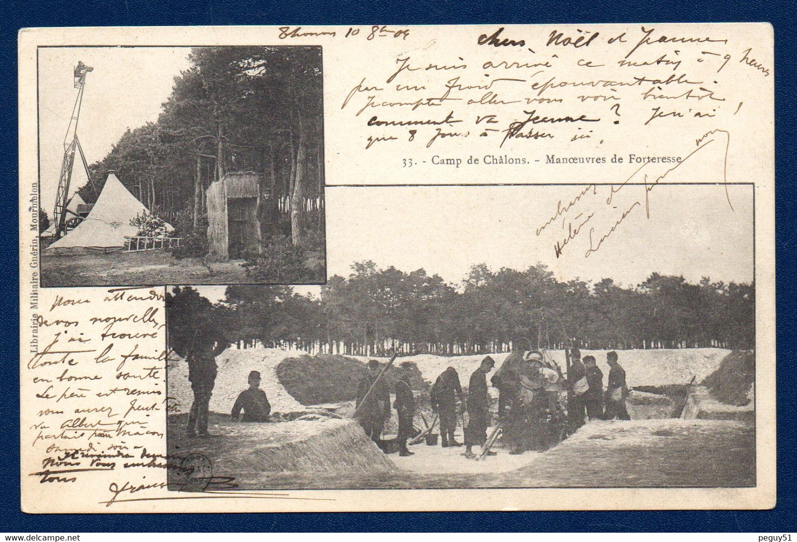 51. Camp De Châlons. 2 Vues. Manoeuvres De Forteresse. 1904 - Manöver
