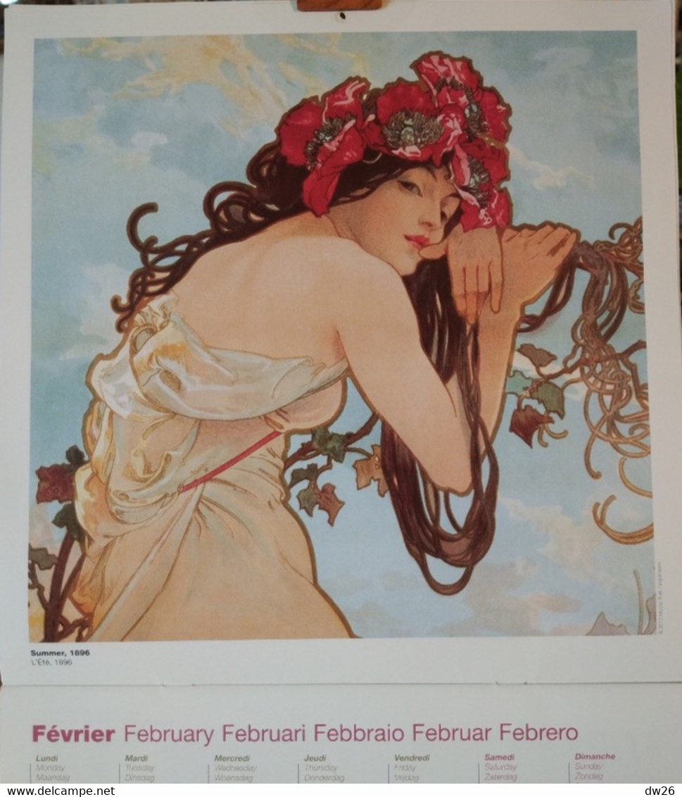 Calendrier 2014 - Illustration Alphonse Mucha - Très Belles Reproductions 30 X 30 Cm (1 Manquante) Ed. Désastre - Groot Formaat: 2001-...