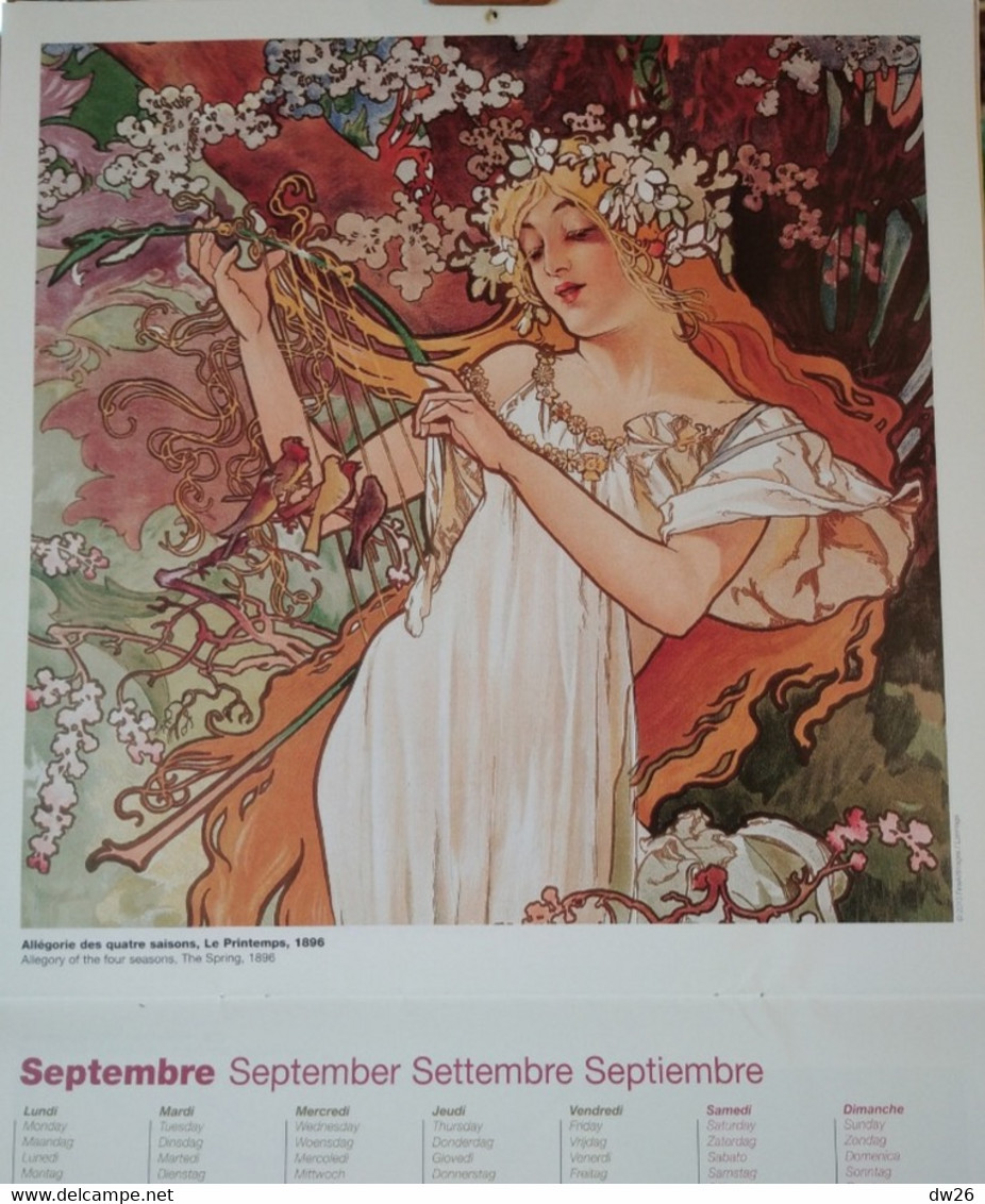 Calendrier 2014 - Illustration Alphonse Mucha - Très Belles Reproductions 30 X 30 Cm (1 Manquante) Ed. Désastre - Grossformat : 2001-...