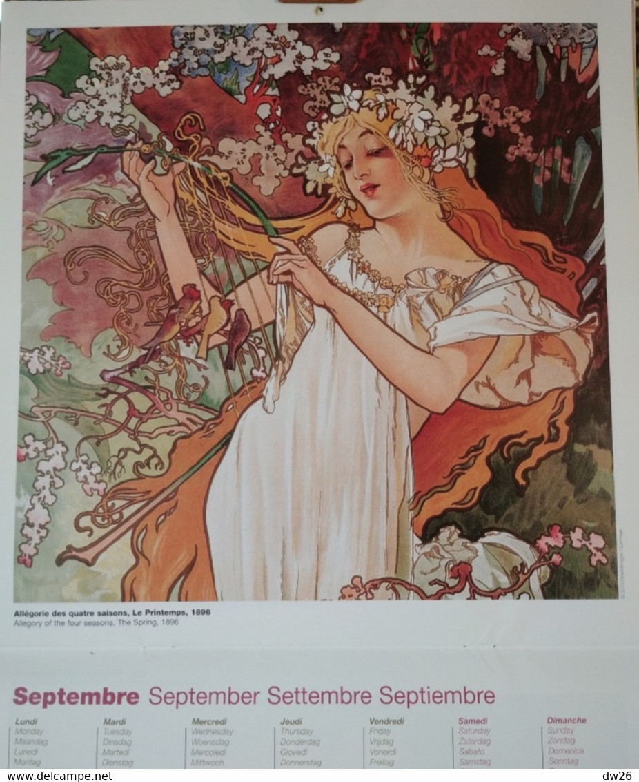 Calendrier 2014 - Illustration Alphonse Mucha - Très Belles Reproductions 30 X 30 Cm (1 Manquante) Ed. Désastre - Big : 2001-...