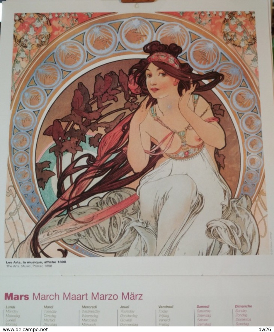 Calendrier 2014 - Illustration Alphonse Mucha - Très belles reproductions 30 x 30 cm (1 manquante) Ed. Désastre