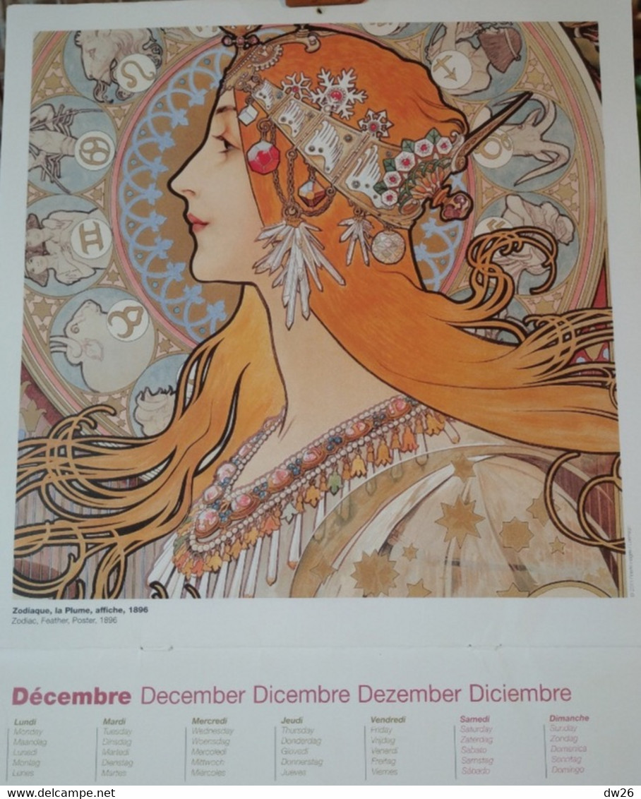 Calendrier 2014 - Illustration Alphonse Mucha - Très belles reproductions 30 x 30 cm (1 manquante) Ed. Désastre