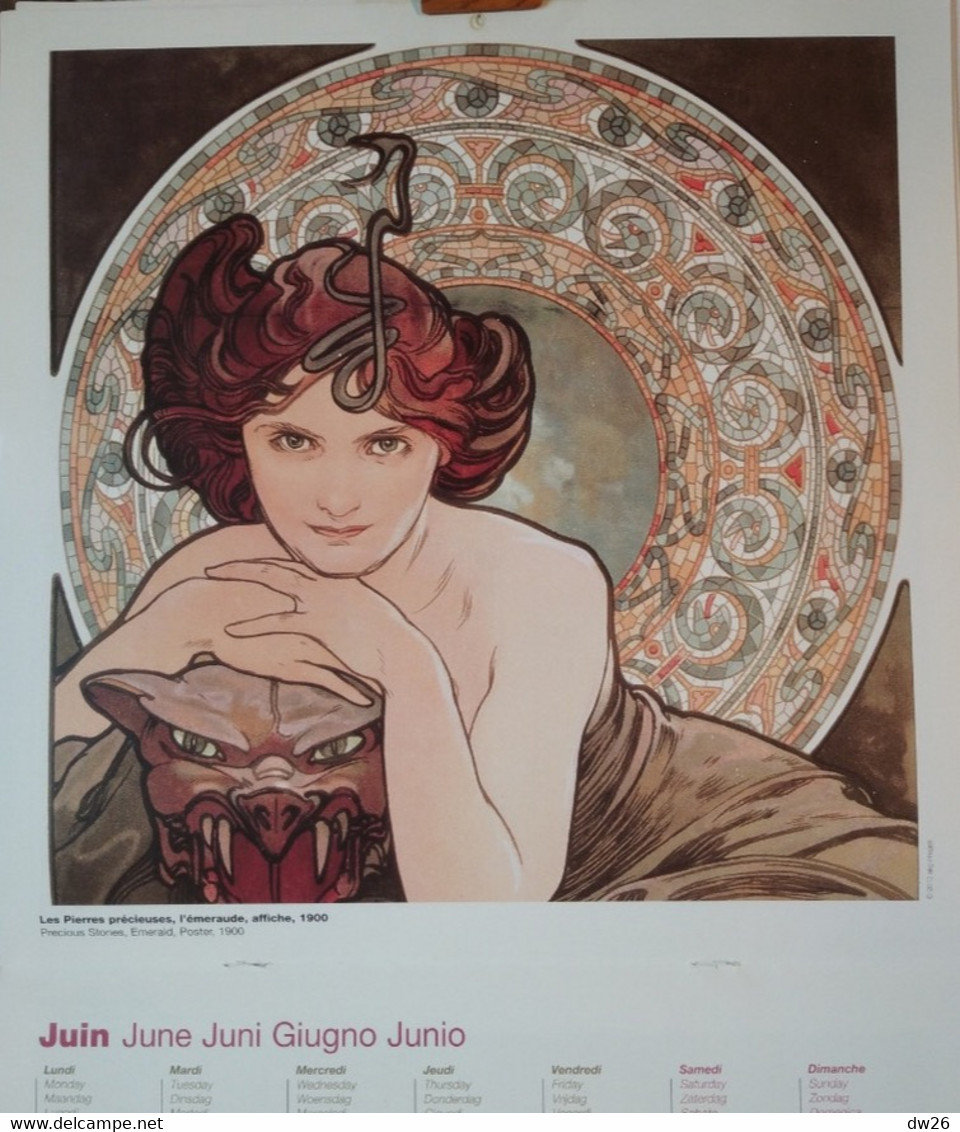 Calendrier 2014 - Illustration Alphonse Mucha - Très belles reproductions 30 x 30 cm (1 manquante) Ed. Désastre