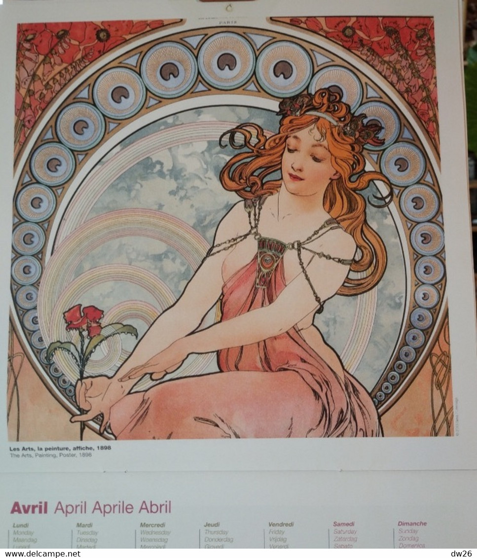 Calendrier 2014 - Illustration Alphonse Mucha - Très belles reproductions 30 x 30 cm (1 manquante) Ed. Désastre