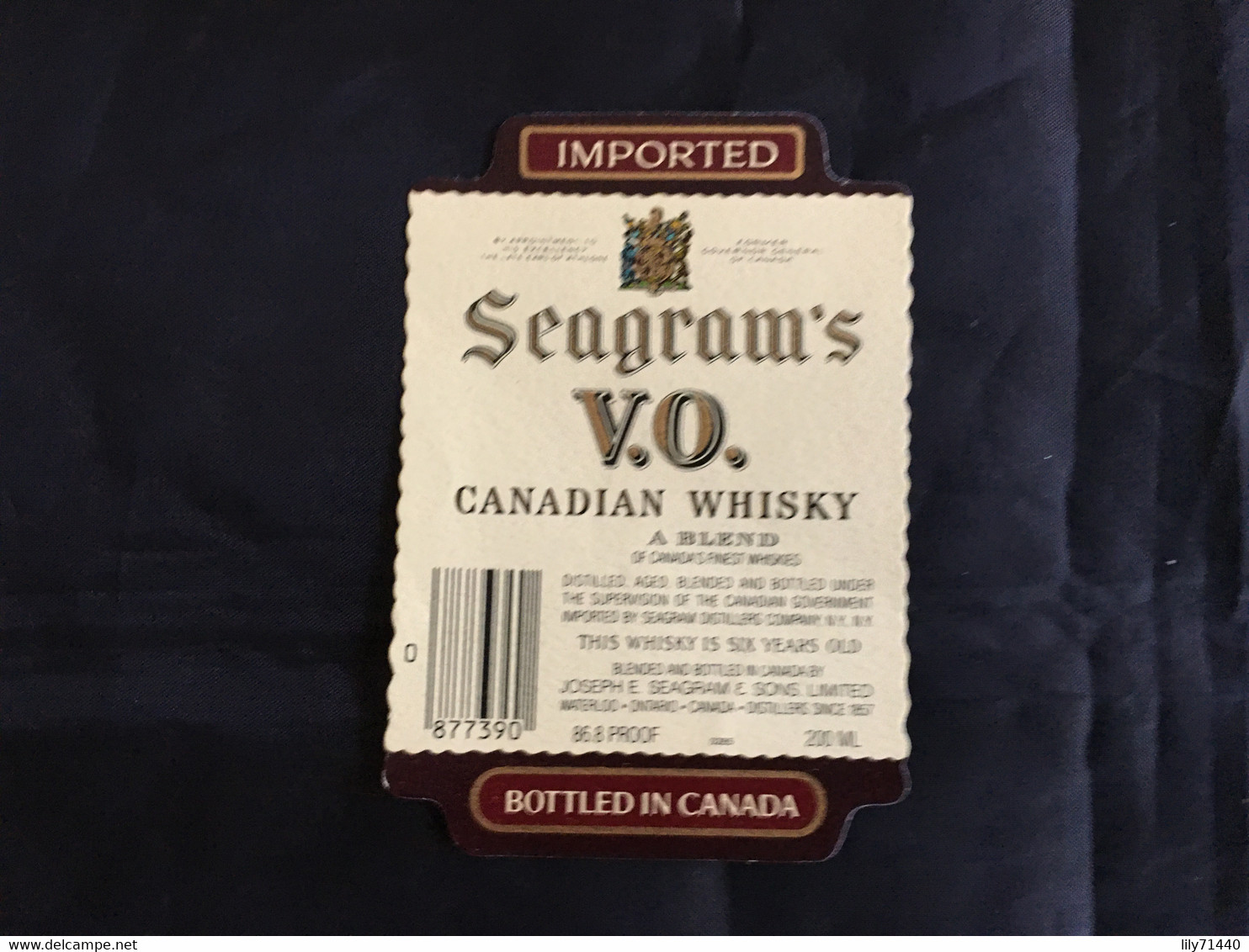 Ancienne étiquette De Whisky Canadien Canadian Old Label - Whisky