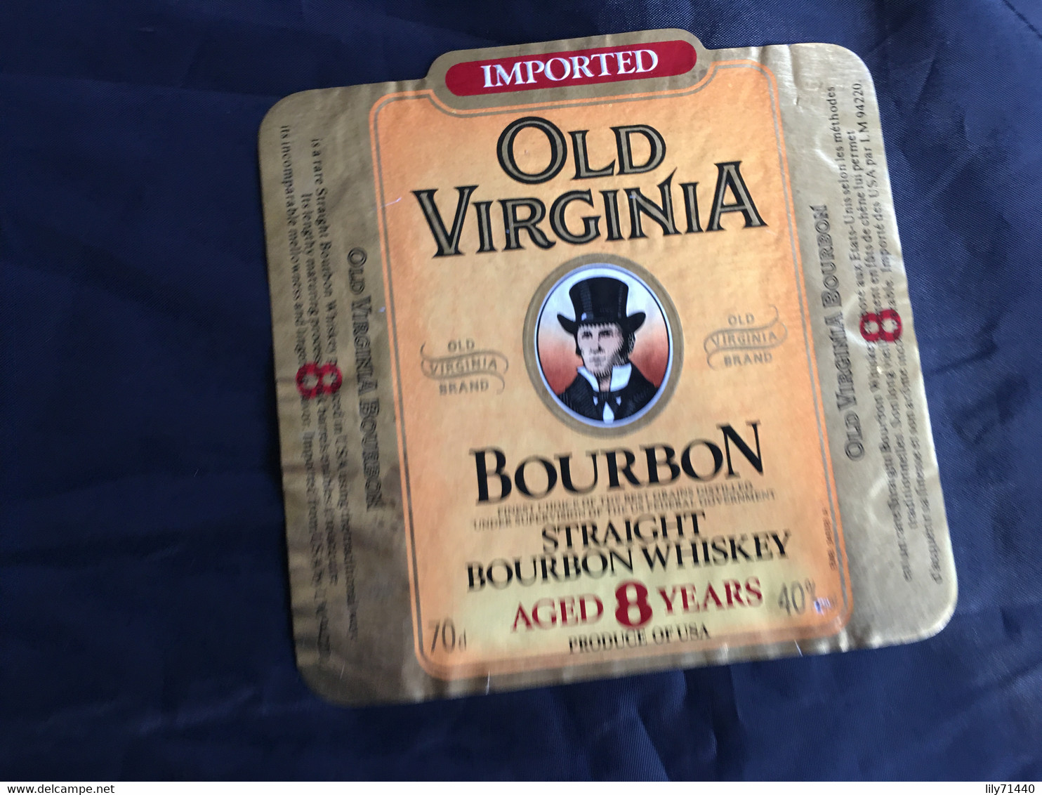 Ancienne étiquette De Bourbon Whiskey Old Label - Whisky