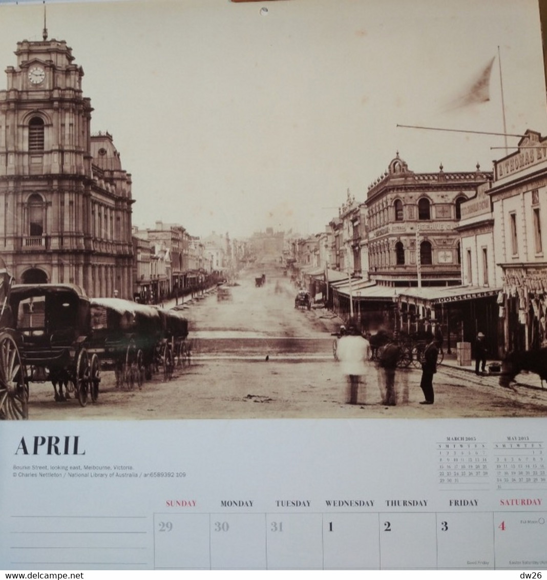 Calendrier 2015 - Vintage Melbourne Avec Vues Anciennes, Début XXe Siècle - 25 X 32 Cm - The Calensar Company - Formato Grande : 2001-...