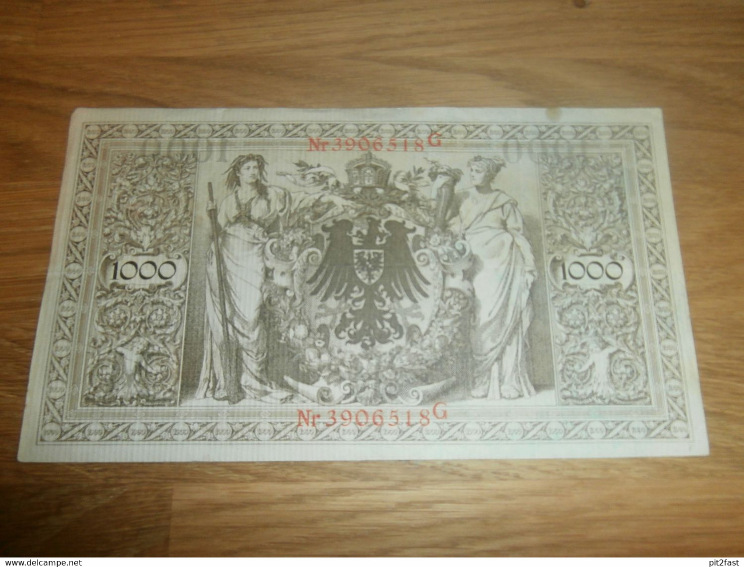 Reichsbanknote 1000 Mark 1910 , Rot Gestempelt , Ein Tausend Mark !!! - 1000 Mark