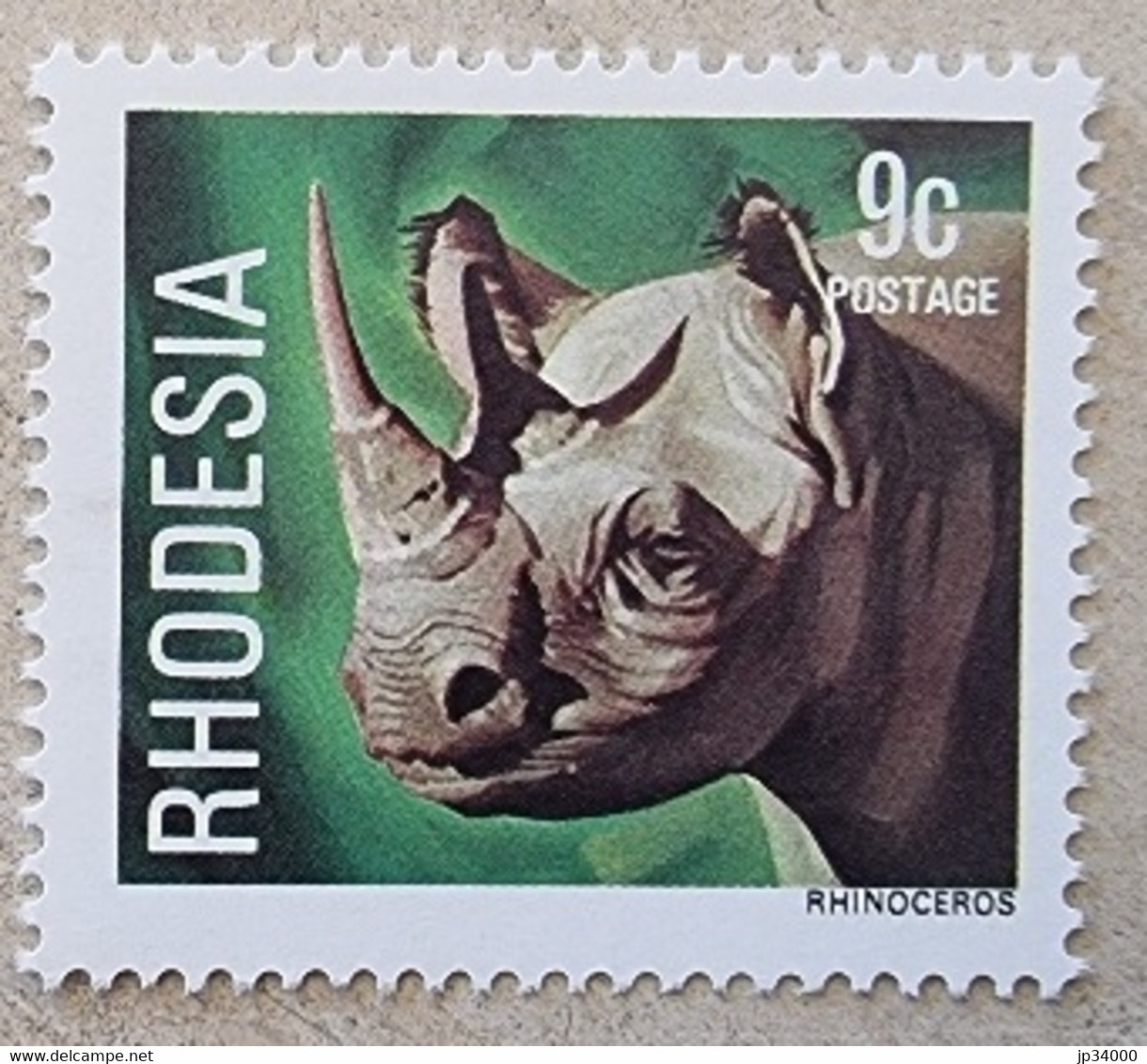 RHODESIE Rhinocéros, 1 Valeur  ** Neuf Sans Charnière, MNH - Rhinocéros