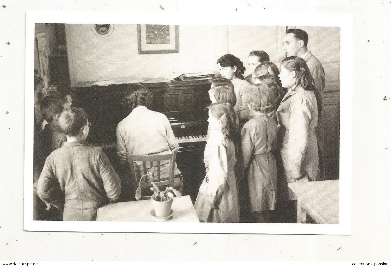 Cp,école, Musée National De L'éducation,ROUEN,INRP ,ed. Atlas , Cour De Chant - Schulen