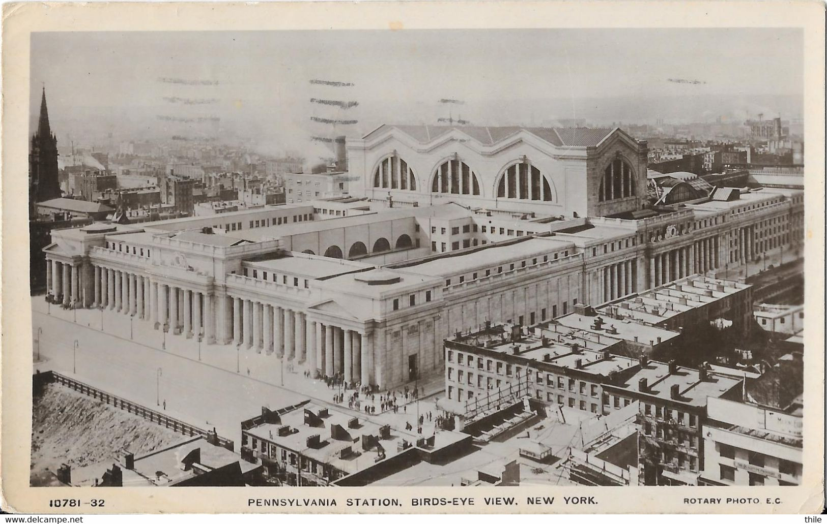 New York City - Pennsylvania Station - Birds-Eye View - 1920 - Transports