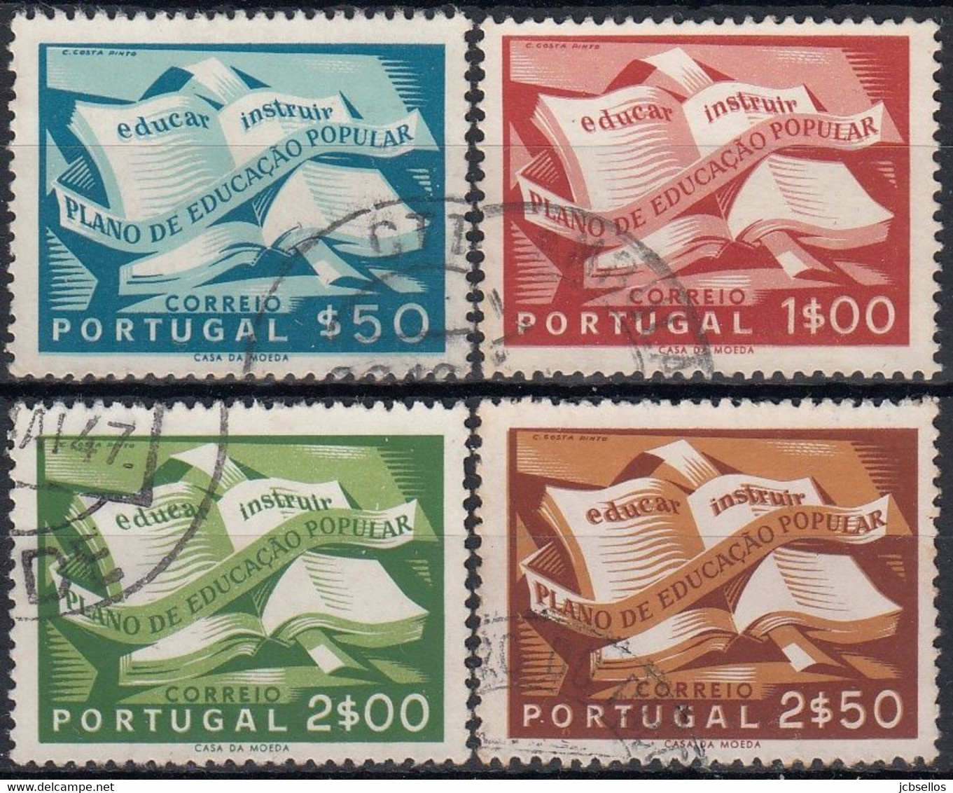 PORTUGAL 1954 Nº 807/810 USADO - Oblitérés