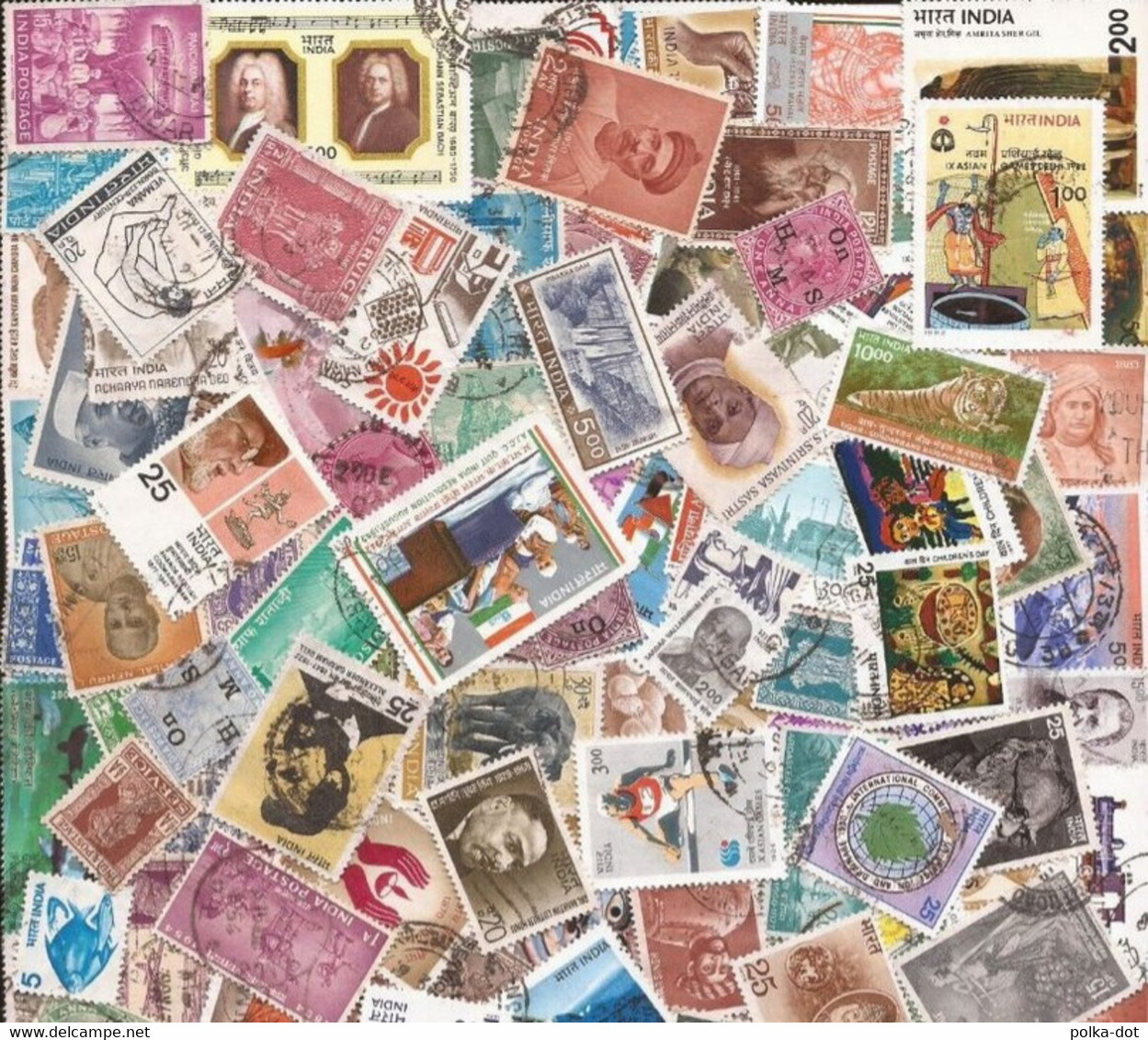 INDIA 500+ DIFFERENT EARLY AND MODERN MINT USED STAMPS RANDOMLY PICKED FROM THIS HUGE LOT - Collections, Lots & Series