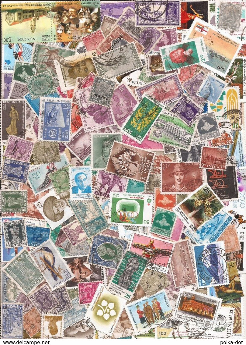 INDIA 500+ DIFFERENT EARLY AND MODERN MINT USED STAMPS RANDOMLY PICKED FROM THIS HUGE LOT - Colecciones & Series