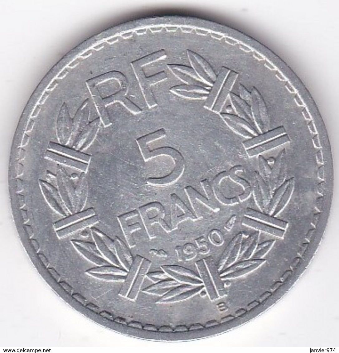 5 Francs Lavrillier 1950 B, En Aluminium, Superbe - 5 Francs