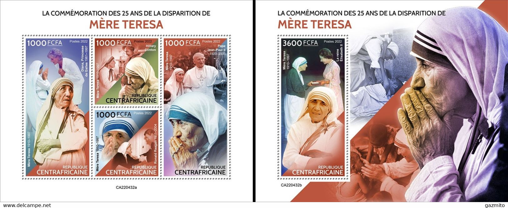 Centrafrica 2022, Mother Teresa, 4val In BF+BF - Moeder Teresa