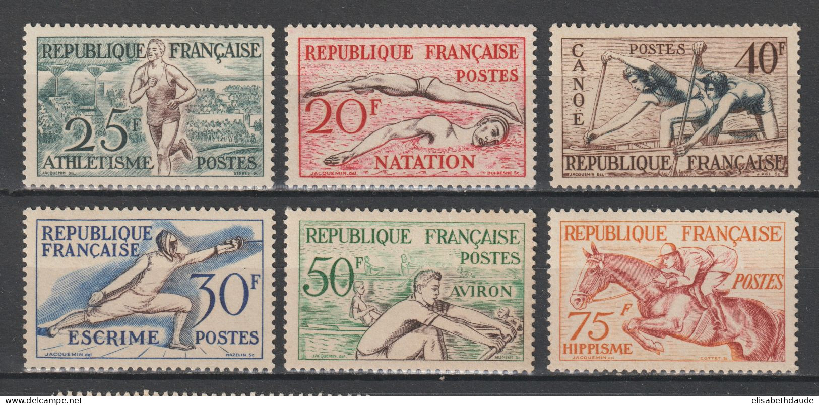 1953 - VENTE SPECIALE ! - JEUX OLYMPIQUES - YVERT N° 960/965 ** MNH - COTE = 85 EUR. - Nuovi