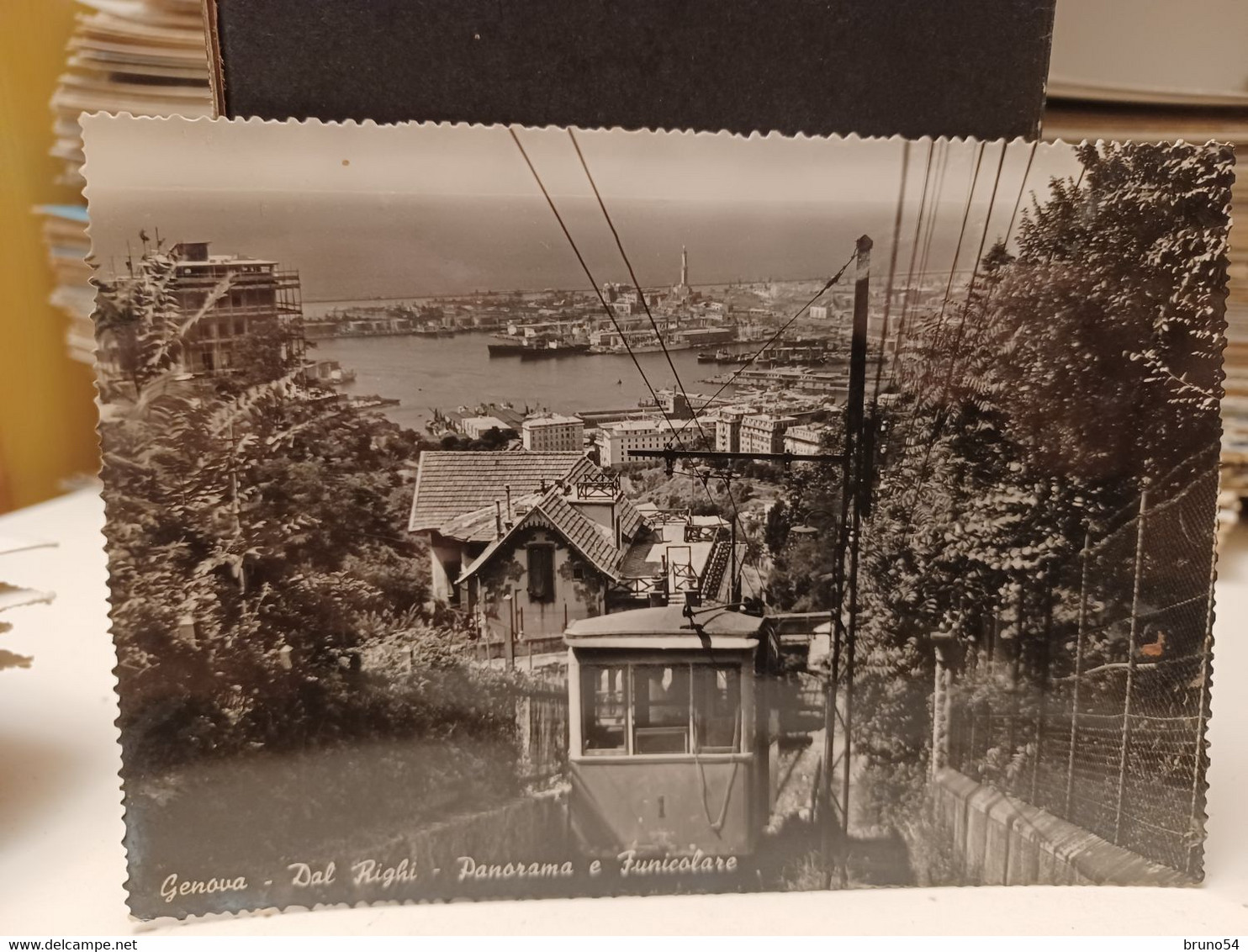 2 Cartoline Genova, Dal Righi Funicolare,Quarto Dei Mille Ferrovia E Stazione 1958 - Genova (Genoa)