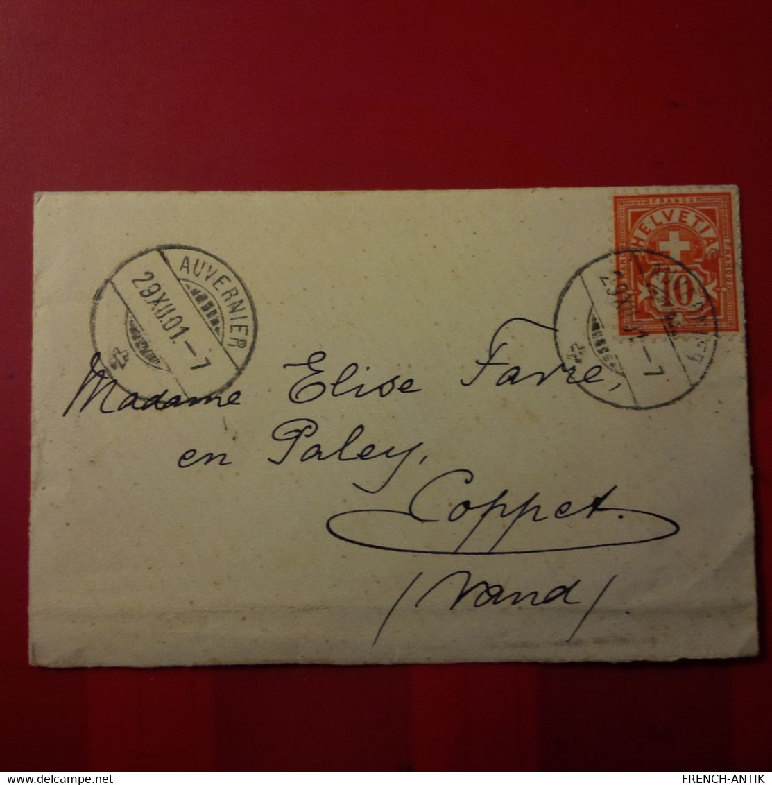 LETTRE AUVERNIER POUR COPPET - Postmark Collection