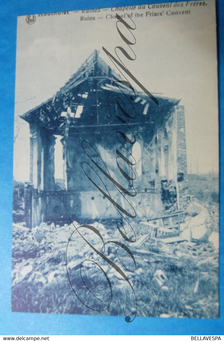 Houthulst  Lot X 17 Cpa-guerre 1914-1918 Ruins Ruines - Houthulst