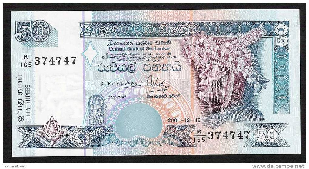 SRI LANKA  P117a 50 RUPEES  2001  #K/165     UNC. - Sri Lanka