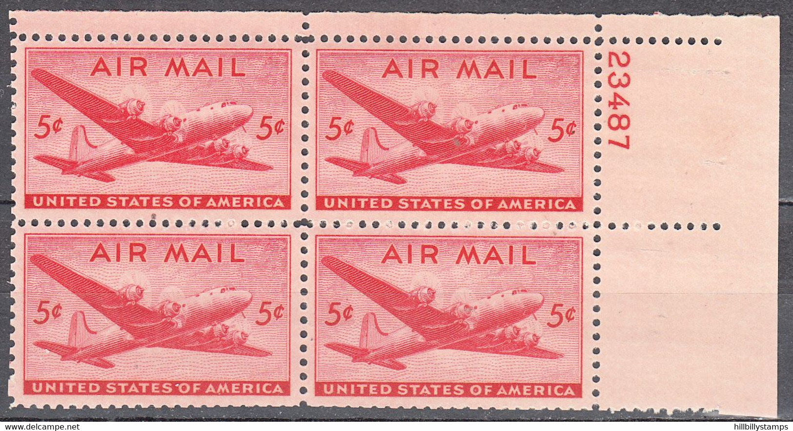 UNITED STATES    SCOTT NO C32  MNH   YEAR  1941  PLATE NUMBER BLOCK - 2b. 1941-1960 Neufs