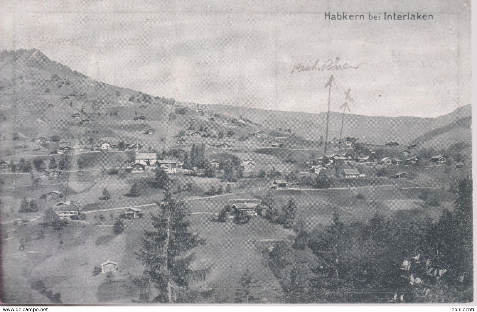 AK: 1925 Habkern Bei Interlaken Mi: 164x / ZNr: 153. Von Habkern Nach Dampfwil BE - Habkern