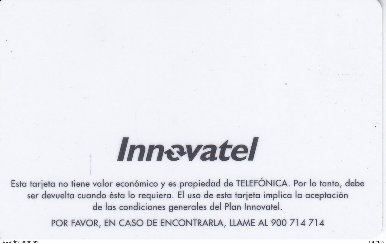 TARJETA DE ESPAÑA DE TELEFONICA DE INNOVATEL - Tests & Services