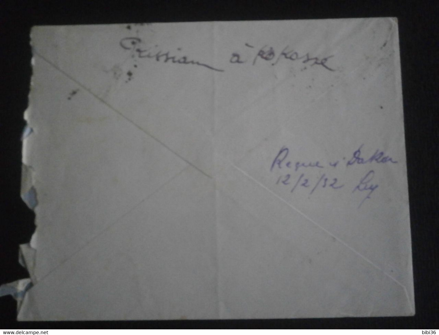 HAULTE VOLTA LETTRE COURRIER ENVELOPPE 49 9 TENKODOGO COLONIE FRANCAISE FRENCH COLONY DAKAR SENEGAL - Lettres & Documents