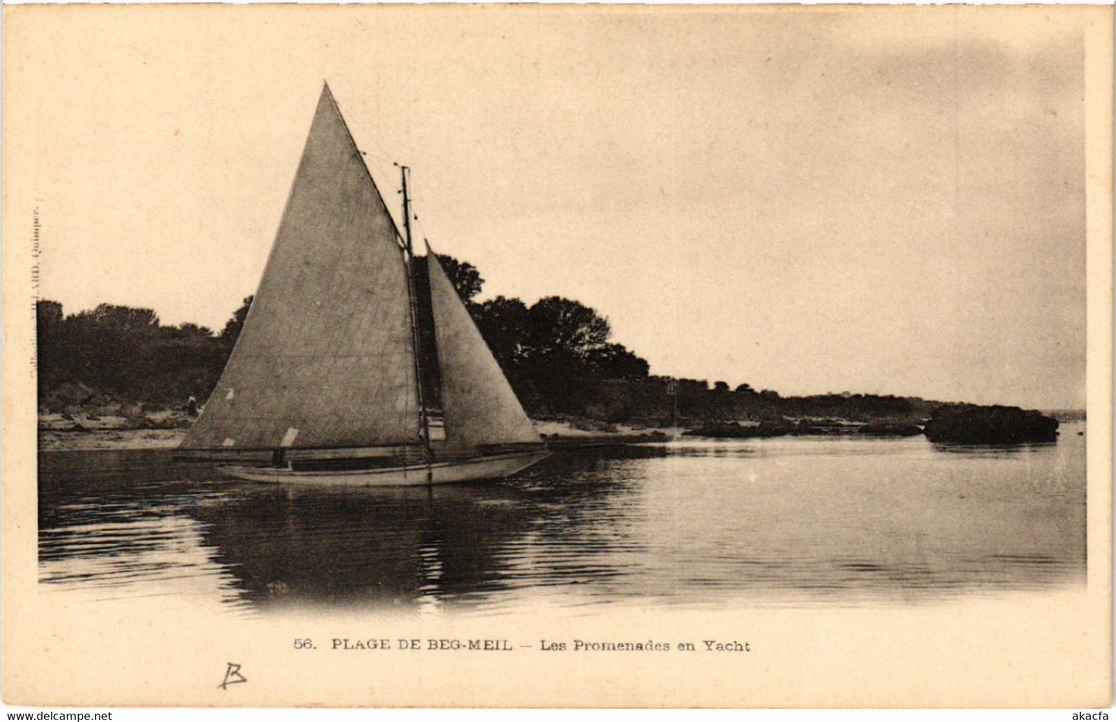 CPA Plage De BEG-MEIL - Les Promenades En Yacht (457907) - Beg Meil