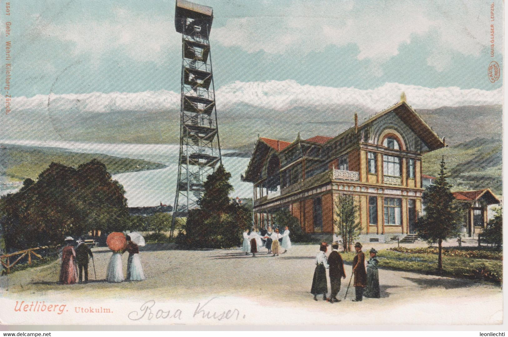 AK, CARTE POSTALE, UPU, 1903  Uetliberg, Utokulm Mi: 50Y / ZNr: 58B,  Von Uetliberg Nach Meilen - Meilen